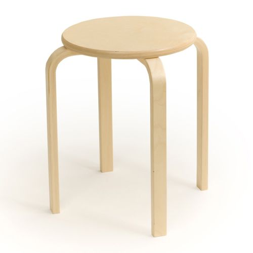 Tabouret contemporain - Aia - Tarmeko LPD - en bouleau / en tissu / avec piètement en bouleau