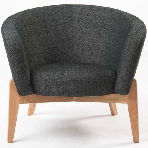 Fauteuil contemporain - Curve - Tarmeko LPD - en tissu / en cuir / en bois