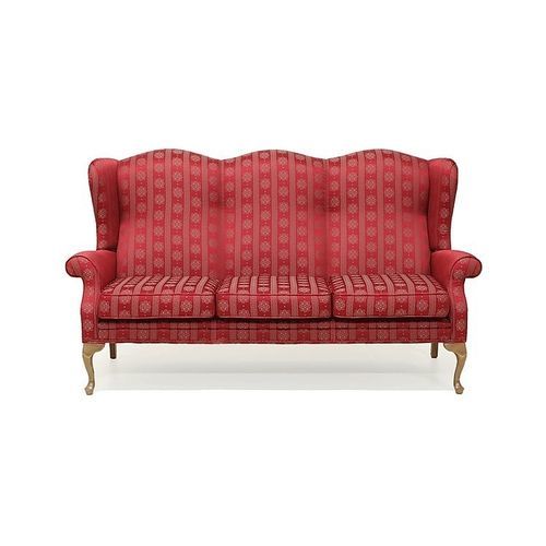 Canapé de style - Victoria - Tarmeko LPD - en tissu / rouge / avec piètement en bois