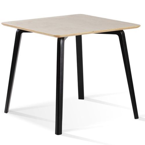 Table à manger contemporaine - M1 - Tarmeko LPD - en bouleau / avec piètement en bouleau / carrée