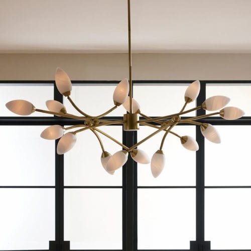 Lustre contemporain - EMBER - Arteriors Home - en verre / en acier / abat-jour