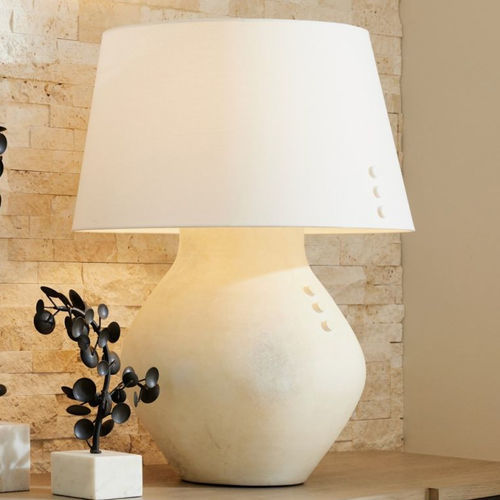 Lampe de table - CASABLANCA - Arteriors Home - en acier / en coton / en lin