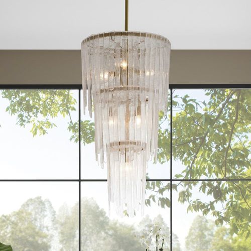 Lustre contemporain - RAINE - Arteriors Home - en verre / en acier / cascade