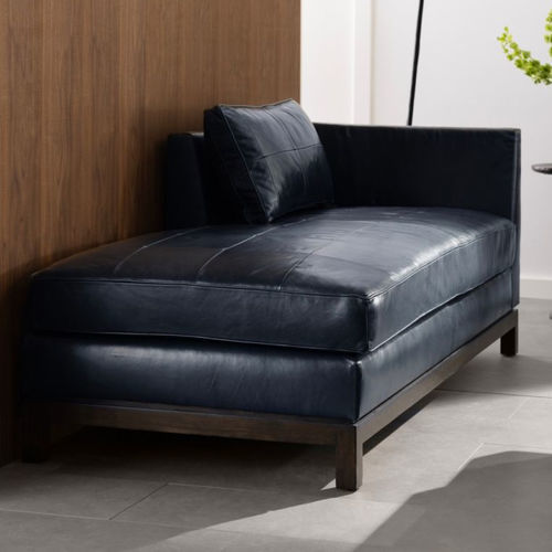 Méridienne contemporaine - EDMOND - Arteriors Home - en cuir / en bois / avec piètement en frêne