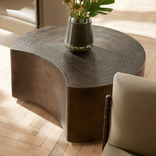 Table basse contemporaine - CULLEN - Arteriors Home - en fer / avec piètement en fer / avec piètement en laiton poli
