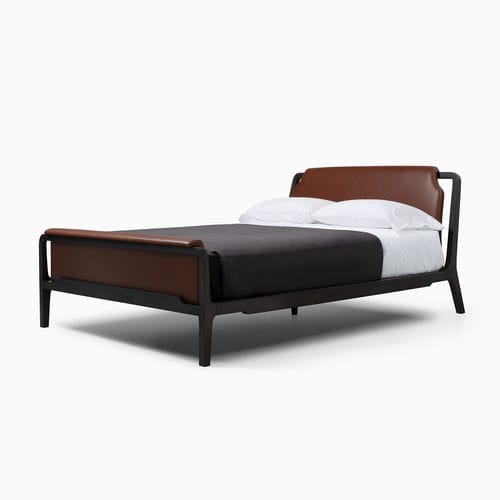 Lit king size - FERGUS  - CASTE - queen size / contemporain / avec tête de lit en cuir