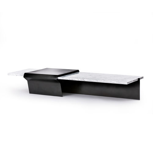 Table basse contemporaine - NISSLER COCKTAIL - CASTE - en marbre / en bronze / rectangulaire