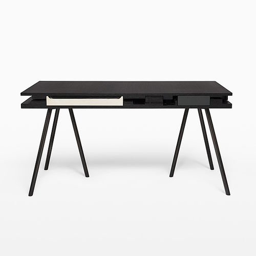 Bureau contemporain - CARBON - CASTE - en chêne / en teck / en acier