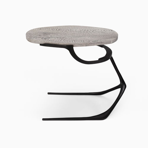 Table d'appoint contemporaine - WISHBONE  - CASTE - en chêne / en noyer / en bronze