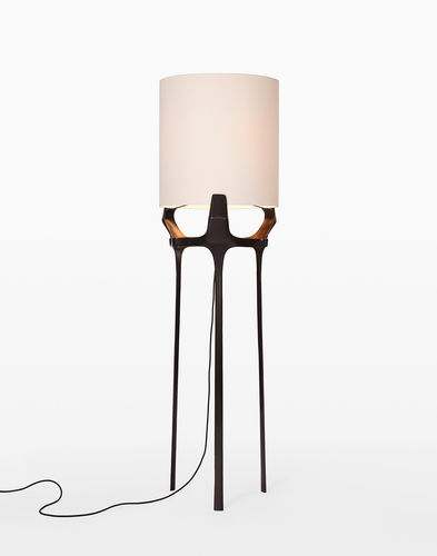 Lampe sur pied - FLINT  - CASTE - en papier / en bronze / contemporaine