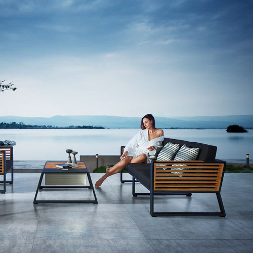Canapé contemporain - NEW YORK - Higold - d'extérieur / en Sunbrella® / avec accoudoirs