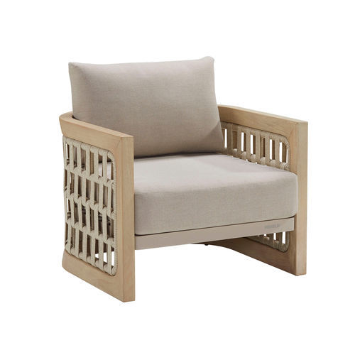 Fauteuil contemporain - RIVA - Higold - en Sunbrella® / en teck / avec coussin amovible