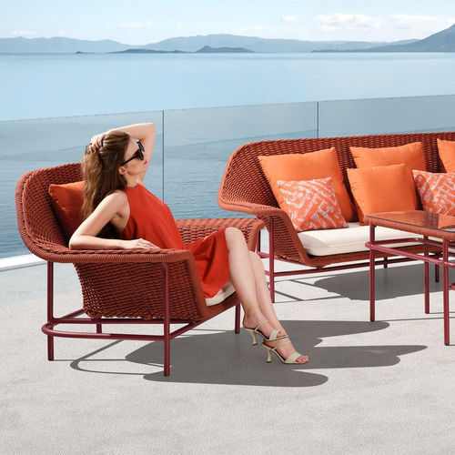 Fauteuil classique - LISBOA - Higold - en tissu / en aluminium / en corde