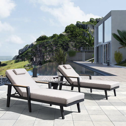 Bain de soleil contemporain - EMOTI - Higold - en Sunbrella® / en aluminium / dossier ajustable