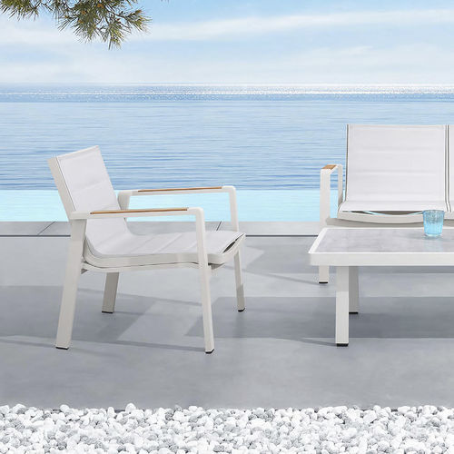 Fauteuil contemporain - NOFI 2.0 - Higold - en Sunbrella® / en aluminium / blanc