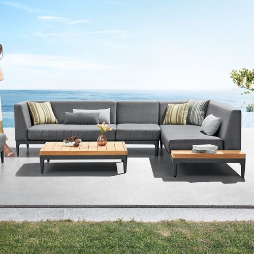 Canapé modulable - SIRA - Higold - contemporain / d'extérieur / en tissu