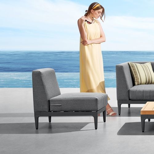 Fauteuil contemporain - SIRA - Higold - en tissu / en aluminium / avec coussin amovible