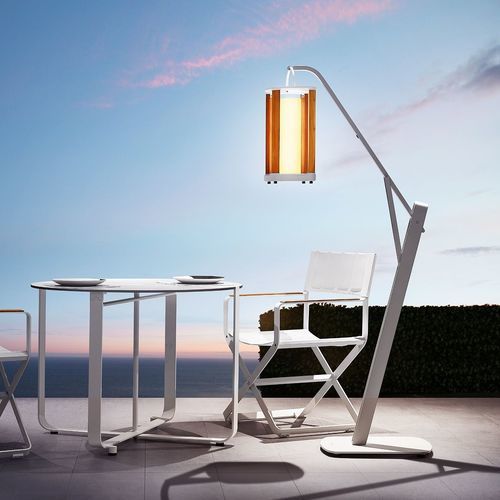 Lampe sur pied - AURORA - Higold - en aluminium / en teck / contemporaine