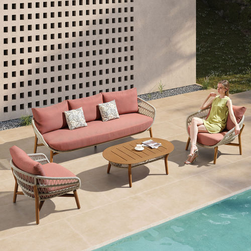 Canapé contemporain - VASCA - Higold - d'extérieur / en Sunbrella® / rouge