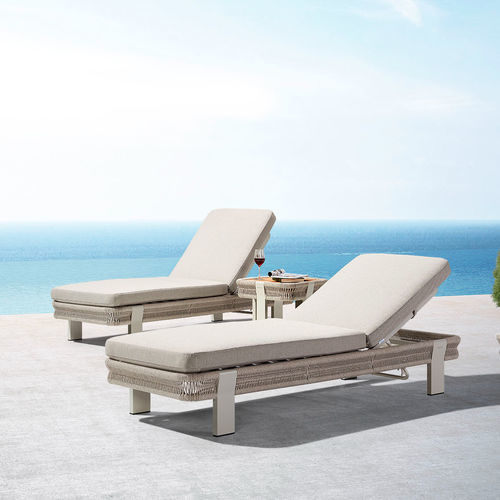 Bain de soleil contemporain - BORROMEO - Higold - en Sunbrella® / en aluminium / dossier ajustable