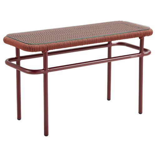 Table d'appoint contemporaine - LISBOA - Higold - en corde / en verre / avec piètement en aluminium