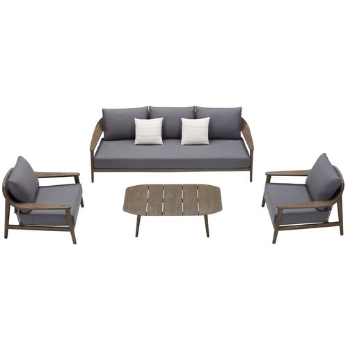 Salon de jardin contemporain - LEO - Higold - en Sunbrella® / en teck / en corde