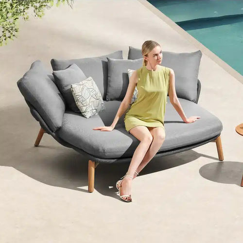 Méridienne contemporaine - VASCA - Higold - en Sunbrella® / en corde / en aluminium