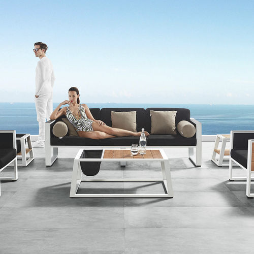 Canapé contemporain - YORK - Higold - d'extérieur / en Sunbrella® / avec accoudoirs