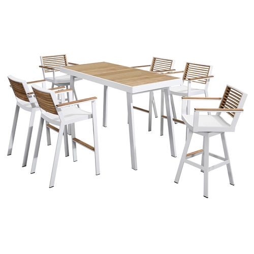 Ensemble table et chaises contemporain - YORK - Higold - d'intérieur / d'extérieur / en tissu