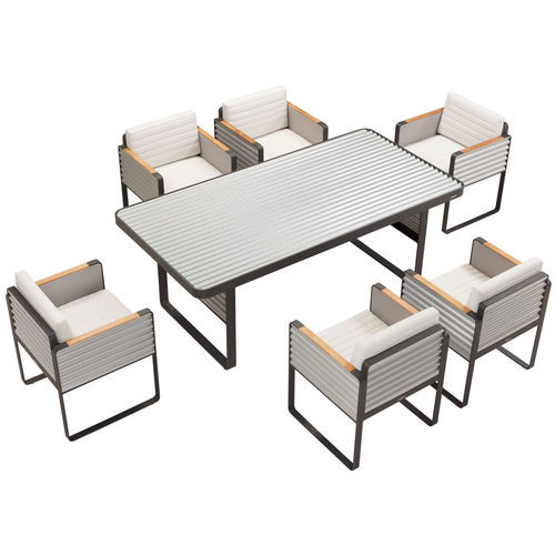 Ensemble table et chaises contemporain - AIRPORT - Higold - d'extérieur / en tissu / en aluminium