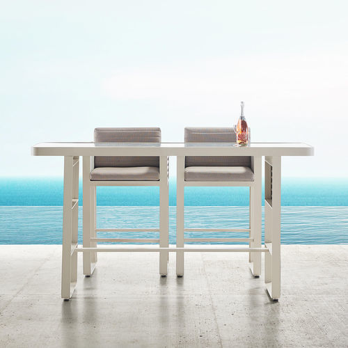 Table mange-debout contemporaine - AIRPORT - Higold - en tôle / avec piètement en aluminium / rectangulaire