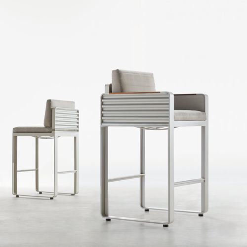 Chaise de bar contemporaine - AIRPORT - Higold - d'extérieur / en Sunbrella® / en tôle