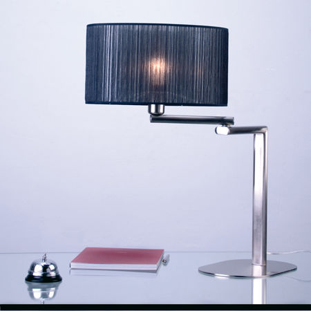Lampe de table - HOTEL S - Luxcambra - en nickel / en tissu / contemporaine