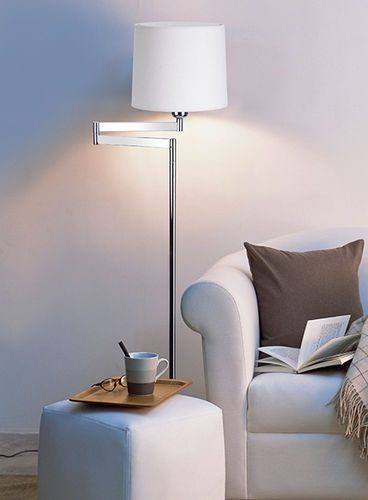 Lampe sur pied - ATLANTA P - Luxcambra - en nickel / en coton / contemporaine