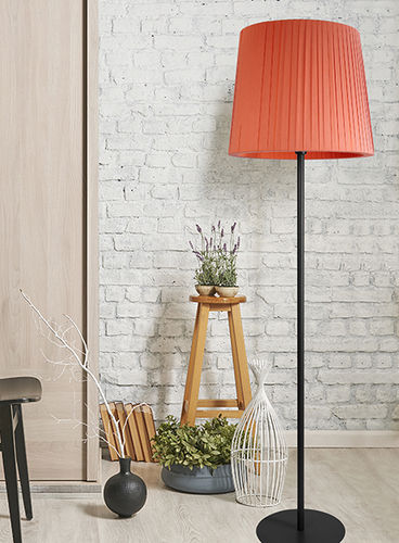 Lampe sur pied - TOSCANA P - Luxcambra - en chrome / en tissu / contemporaine