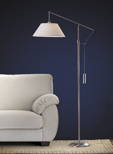 Lampe sur pied - VENECIA - Luxcambra - en nickel / en coton / contemporaine