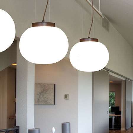 Suspension - MOON C - Luxcambra - en nickel / en verre opalescent / contemporaine