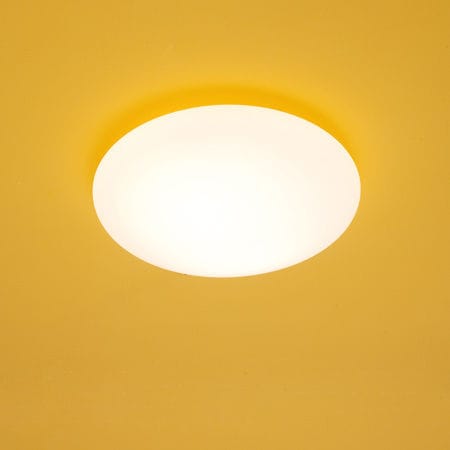 Plafonnier contemporain - MOON 3 PL - Luxcambra - rond / en nickel / fluorescent