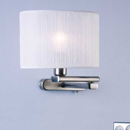 Applique murale contemporaine - HOTEL A - Luxcambra - d'intérieur / en nickel / en tissu
