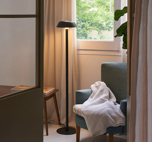 Lampe sur pied - SARRIA P - Luxcambra - en métal / en verre / en textile