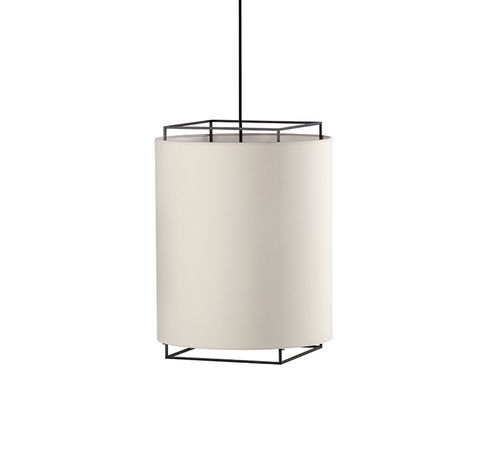Plafonnier rectangulaire - Lewit c - Luxcambra - cylindrique / en coton / en fer