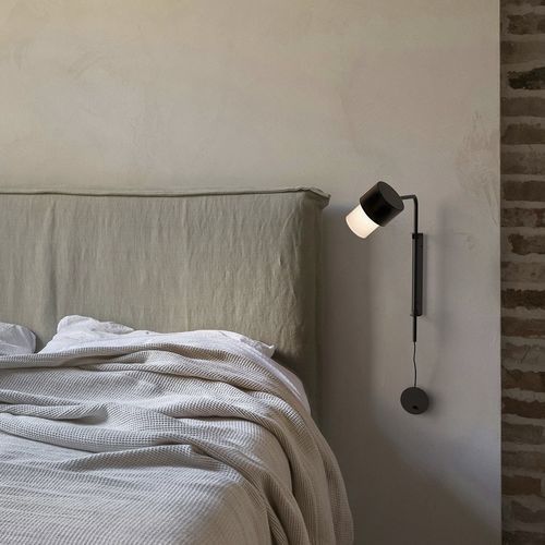 Applique murale contemporaine - KAN A ARCO ROTATORIO - Luxcambra - d'intérieur / en métal / en tissu