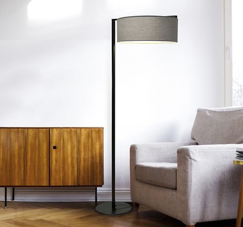 Lampe sur pied - MATRIX P - Luxcambra - en nickel / en soie / contemporaine