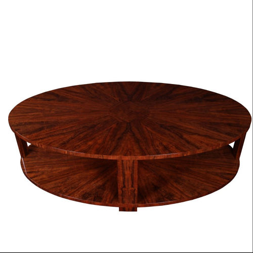 Table basse Art Déco - CT002 - Cygal Art Deco GmbH & Co. KG - en placage de bois / avec piètement en bois / ovale