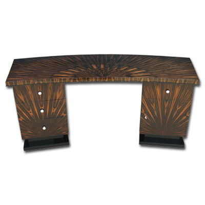 Bureau sur pied - D006 - Cygal Art Deco GmbH & Co. KG - pour 2 personnes / Art Déco / en ébène de macassar