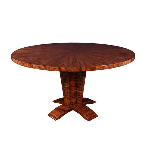 Table à manger Art Déco - T034 - Cygal Art Deco GmbH & Co. KG - en ébène de macassar / en bois verni brillant / avec piètement en ébène de macassar