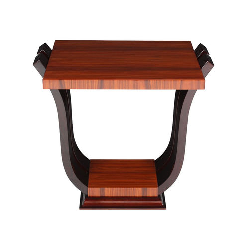 Table d'appoint Art Déco - BS057 - Cygal Art Deco GmbH & Co. KG - en bois verni brillant / en bois de rose / avec piètement en bois vernis