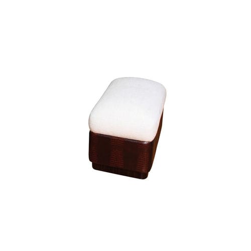 Pouf Art Déco - S122H - Cygal Art Deco GmbH & Co. KG - en tissu / en cuir / en wengé