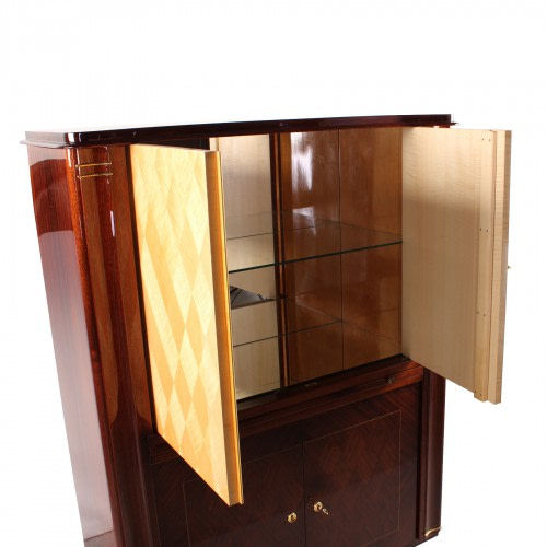 Meuble bar classique - BA001 - Cygal Art Deco GmbH & Co. KG - en bois de rose / en verre / en laiton