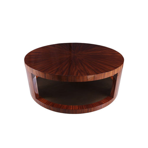 Table basse Art Déco - CT033 - Cygal Art Deco GmbH & Co. KG - en palissandre / avec piètement en bois / ronde